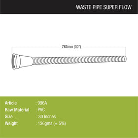 Super Flow Waste Pipe (30 Inches) - LIPKA - Lipka Home