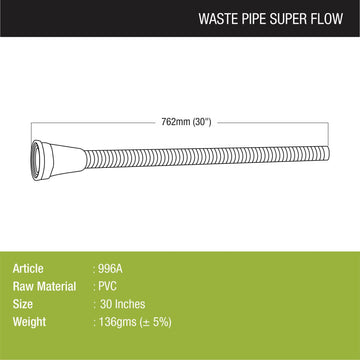 Super Flow Waste Pipe (30 Inches) - LIPKA - Lipka Home