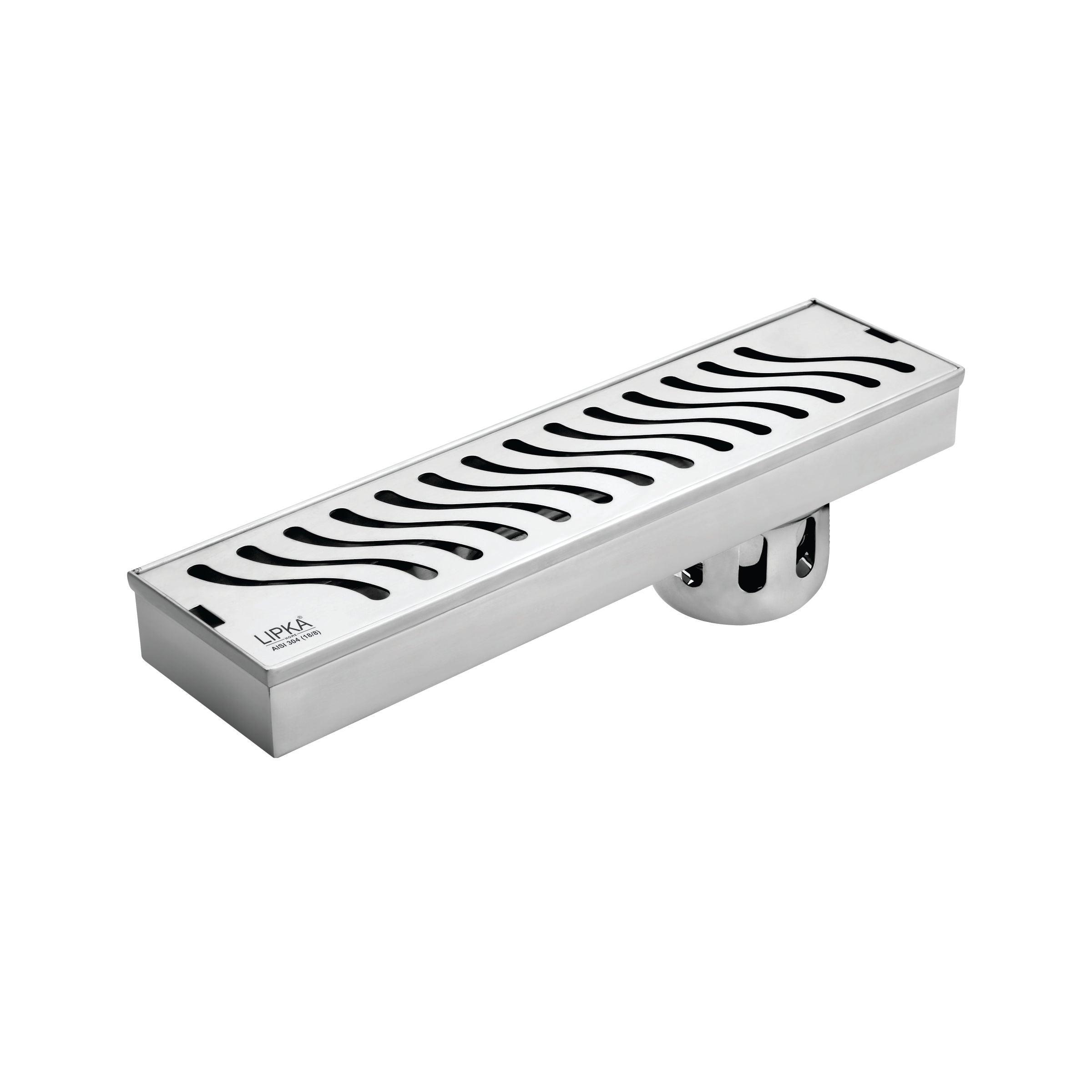 Wave Shower Drain Channel (18 x 3 Inches) - LIPKA - Lipka Home