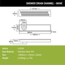 Wave Shower Drain Channel (40 x 5 Inches) - LIPKA - Lipka Home