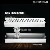 Wave Shower Drain Channel (48 x 3 Inches) - LIPKA