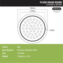 YU Round Floor Drain (5 inches) - LIPKA - Lipka Home