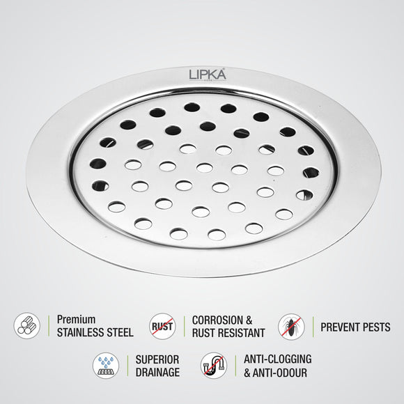 YU Round Floor Drain (5 inches) - LIPKA - Lipka Home