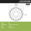 YU Round Floor Drain with Hole (5 inches) - LIPKA - Lipka Home