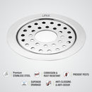 YU Round Floor Drain with Hole (5 inches) - LIPKA - Lipka Home
