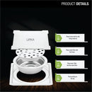 Yellow Exclusive Square Floor Drain (6 x 6 Inches) with Cockroach Trap - LIPKA - Lipka Home