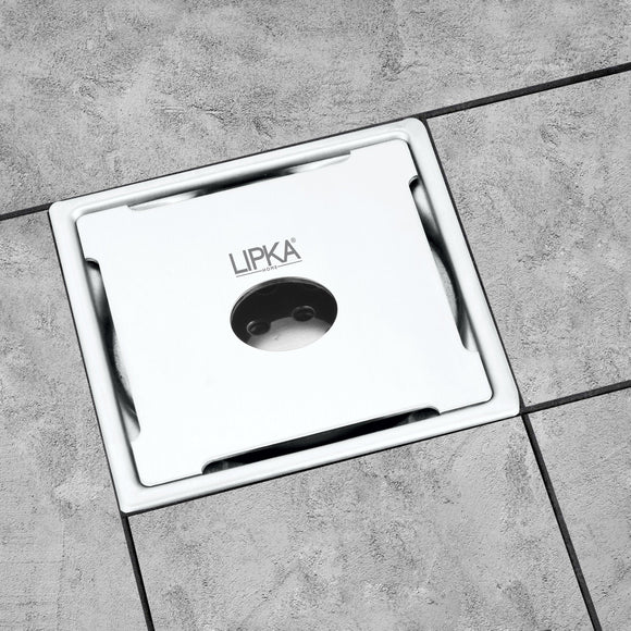 Yellow Exclusive Square Floor Drain (6 x 6 Inches) with Hole and Cockroach Trap - LIPKA - Lipka Home