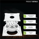 Yellow Exclusive Square Flat Cut Floor Drain (6 x 6 Inches) with Hole and Cockroach Trap - LIPKA - Lipka Home