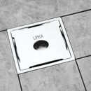 Yellow Exclusive Square Flat Cut Floor Drain (6 x 6 Inches) with Hole and Cockroach Trap - LIPKA - Lipka Home