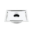Yellow Exclusive Square Flat Cut Floor Drain (6 x 6 Inches) with Hole and Cockroach Trap - LIPKA - Lipka Home
