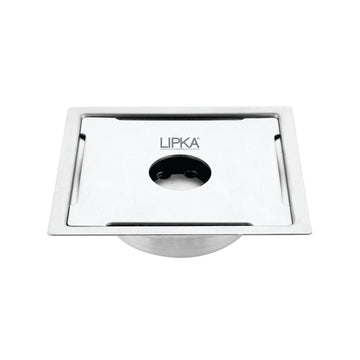 Yellow Exclusive Square Flat Cut Floor Drain (6 x 6 Inches) with Hole and Cockroach Trap - LIPKA - Lipka Home