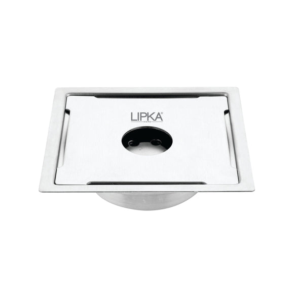 Yellow Exclusive Square Flat Cut Floor Drain (6 x 6 Inches) with Hole and Cockroach Trap - LIPKA - Lipka Home